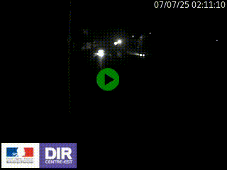Caméra autoroute sur A6 - Valvert, près de Lyon, en direction de Paris, à hauteur de la sortie 36 Porte du Valvert