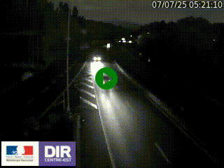Caméra autoroute sur A6 - Valvert, près de Lyon, en direction de Paris, à hauteur de la sortie 36 Porte du Valvert