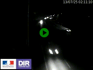Caméra autoroute sur A6 - Valvert, près de Lyon, en direction de Paris, à hauteur de la sortie 36 Porte du Valvert