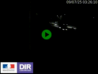 Caméra autoroute sur A6 - Valvert, près de Lyon, en direction de Paris, à hauteur de la sortie 36 Porte du Valvert
