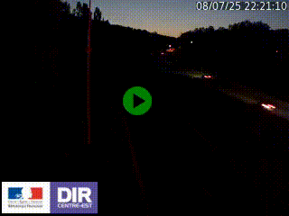 Caméra autoroute sur A6 - Valvert, près de Lyon, en direction de Paris, à hauteur de la sortie 36 Porte du Valvert