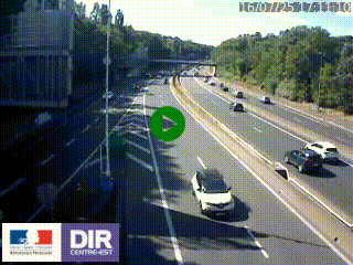 Caméra autoroute sur A6 - Valvert, près de Lyon, en direction de Paris, à hauteur de la sortie 36 Porte du Valvert