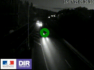 Caméra autoroute sur A6 - Valvert, près de Lyon, en direction de Paris, à hauteur de la sortie 36 Porte du Valvert