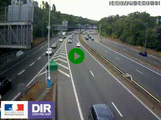 Caméra autoroute sur A6 - Valvert, près de Lyon, en direction de Paris, à hauteur de la sortie 36 Porte du Valvert