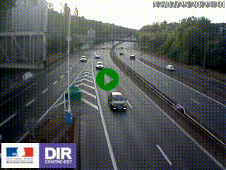 Caméra autoroute sur A6 - Valvert, près de Lyon, en direction de Paris, à hauteur de la sortie 36 Porte du Valvert