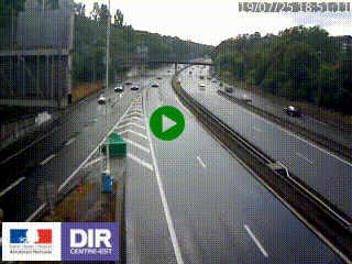 Caméra autoroute sur A6 - Valvert, près de Lyon, en direction de Paris, à hauteur de la sortie 36 Porte du Valvert