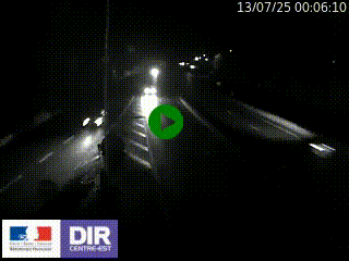 Caméra autoroute sur A6 - Valvert, près de Lyon, en direction de Paris, à hauteur de la sortie 36 Porte du Valvert