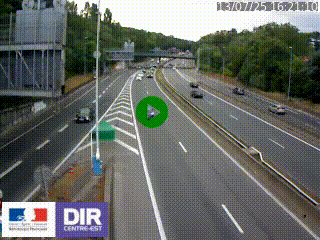 Caméra autoroute sur A6 - Valvert, près de Lyon, en direction de Paris, à hauteur de la sortie 36 Porte du Valvert