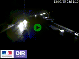 Caméra autoroute sur A6 - Valvert, près de Lyon, en direction de Paris, à hauteur de la sortie 36 Porte du Valvert