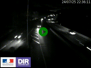 Caméra autoroute sur A6 - Valvert, près de Lyon, en direction de Paris, à hauteur de la sortie 36 Porte du Valvert