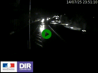 Caméra autoroute sur A6 - Valvert, près de Lyon, en direction de Paris, à hauteur de la sortie 36 Porte du Valvert
