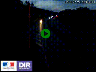 Caméra autoroute sur A6 - Valvert, près de Lyon, en direction de Paris, à hauteur de la sortie 36 Porte du Valvert