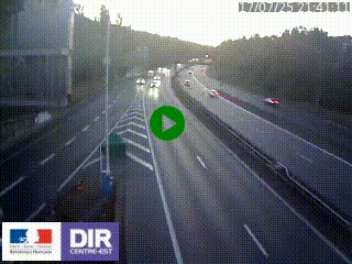 Caméra autoroute sur A6 - Valvert, près de Lyon, en direction de Paris, à hauteur de la sortie 36 Porte du Valvert