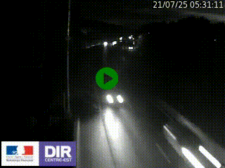 Caméra autoroute sur A6 - Valvert, près de Lyon, en direction de Paris, à hauteur de la sortie 36 Porte du Valvert