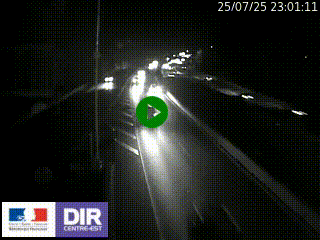 Caméra autoroute sur A6 - Valvert, près de Lyon, en direction de Paris, à hauteur de la sortie 36 Porte du Valvert