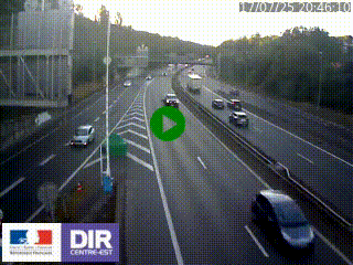 Caméra autoroute sur A6 - Valvert, près de Lyon, en direction de Paris, à hauteur de la sortie 36 Porte du Valvert