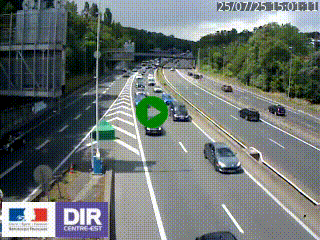 Caméra autoroute sur A6 - Valvert, près de Lyon, en direction de Paris, à hauteur de la sortie 36 Porte du Valvert
