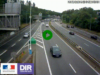 Caméra autoroute sur A6 - Valvert, près de Lyon, en direction de Paris, à hauteur de la sortie 36 Porte du Valvert