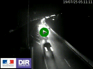 Caméra autoroute sur A6 - Valvert, près de Lyon, en direction de Paris, à hauteur de la sortie 36 Porte du Valvert