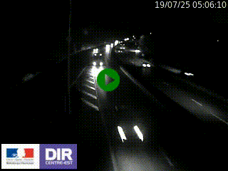 Caméra autoroute sur A6 - Valvert, près de Lyon, en direction de Paris, à hauteur de la sortie 36 Porte du Valvert