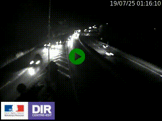 Caméra autoroute sur A6 - Valvert, près de Lyon, en direction de Paris, à hauteur de la sortie 36 Porte du Valvert