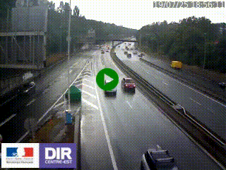 Caméra autoroute sur A6 - Valvert, près de Lyon, en direction de Paris, à hauteur de la sortie 36 Porte du Valvert