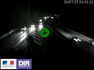 Caméra autoroute sur A6 - Valvert, près de Lyon, en direction de Paris, à hauteur de la sortie 36 Porte du Valvert