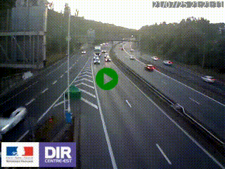 Caméra autoroute sur A6 - Valvert, près de Lyon, en direction de Paris, à hauteur de la sortie 36 Porte du Valvert