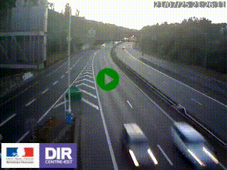 Caméra autoroute sur A6 - Valvert, près de Lyon, en direction de Paris, à hauteur de la sortie 36 Porte du Valvert