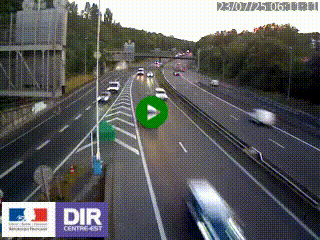 Caméra autoroute sur A6 - Valvert, près de Lyon, en direction de Paris, à hauteur de la sortie 36 Porte du Valvert