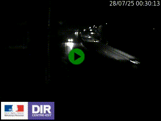Caméra autoroute sur A6 - Valvert, près de Lyon, en direction de Paris, à hauteur de la sortie 36 Porte du Valvert
