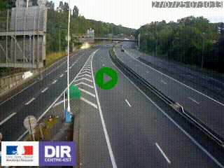 Caméra autoroute sur A6 - Valvert, près de Lyon, en direction de Paris, à hauteur de la sortie 36 Porte du Valvert