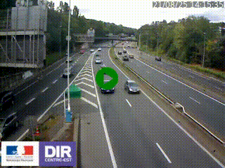 Caméra autoroute sur A6 - Valvert, près de Lyon, en direction de Paris, à hauteur de la sortie 36 Porte du Valvert