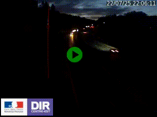 Caméra autoroute sur A6 - Valvert, près de Lyon, en direction de Paris, à hauteur de la sortie 36 Porte du Valvert