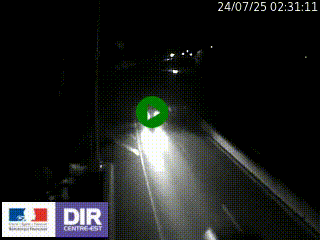 Caméra autoroute sur A6 - Valvert, près de Lyon, en direction de Paris, à hauteur de la sortie 36 Porte du Valvert