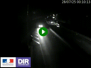 Caméra autoroute sur A6 - Valvert, près de Lyon, en direction de Paris, à hauteur de la sortie 36 Porte du Valvert