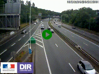 Caméra autoroute sur A6 - Valvert, près de Lyon, en direction de Paris, à hauteur de la sortie 36 Porte du Valvert