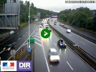 Caméra autoroute sur A6 - Valvert, près de Lyon, en direction de Paris, à hauteur de la sortie 36 Porte du Valvert