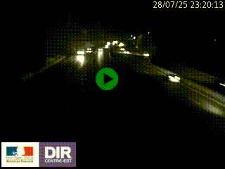 Caméra autoroute sur A6 - Valvert, près de Lyon, en direction de Paris, à hauteur de la sortie 36 Porte du Valvert