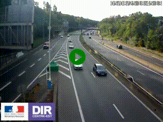 Caméra autoroute sur A6 - Valvert, près de Lyon, en direction de Paris, à hauteur de la sortie 36 Porte du Valvert