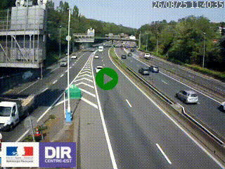 Caméra autoroute sur A6 - Valvert, près de Lyon, en direction de Paris, à hauteur de la sortie 36 Porte du Valvert