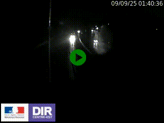 Caméra autoroute sur A6 - Valvert, près de Lyon, en direction de Paris, à hauteur de la sortie 36 Porte du Valvert