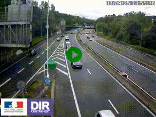 Caméra autoroute sur A6 - Valvert, près de Lyon, en direction de Paris, à hauteur de la sortie 36 Porte du Valvert