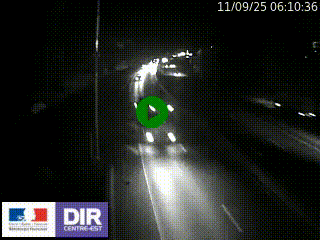 Caméra autoroute sur A6 - Valvert, près de Lyon, en direction de Paris, à hauteur de la sortie 36 Porte du Valvert