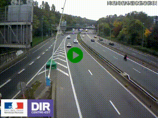 Caméra autoroute sur A6 - Valvert, près de Lyon, en direction de Paris, à hauteur de la sortie 36 Porte du Valvert
