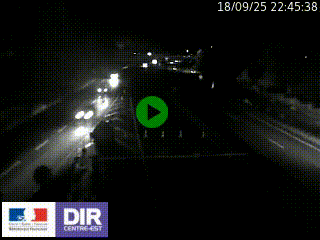 Caméra autoroute sur A6 - Valvert, près de Lyon, en direction de Paris, à hauteur de la sortie 36 Porte du Valvert