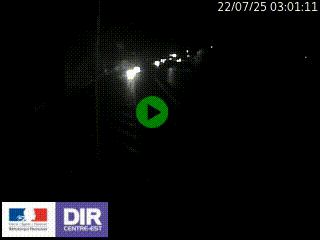 Caméra autoroute sur A6 - Valvert, près de Lyon, en direction de Paris, à hauteur de la sortie 36 Porte du Valvert