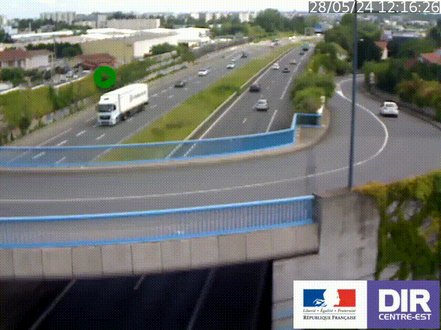 Webcam autoroute sur A450 à Pierre-Bénite en direction de Lyon et de l'autoroute A7