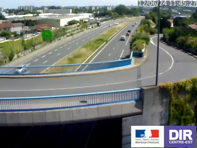 Webcam autoroute sur A450 à Pierre-Bénite en direction de Lyon et de l'autoroute A7