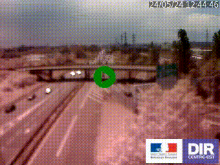 Caméra de circulation routière sur le boulevard périphérique Laurent Bonnevay de Lyon à hauteur de Saint-Fons, en direction de l'A7. Vue orientée vers Marseille